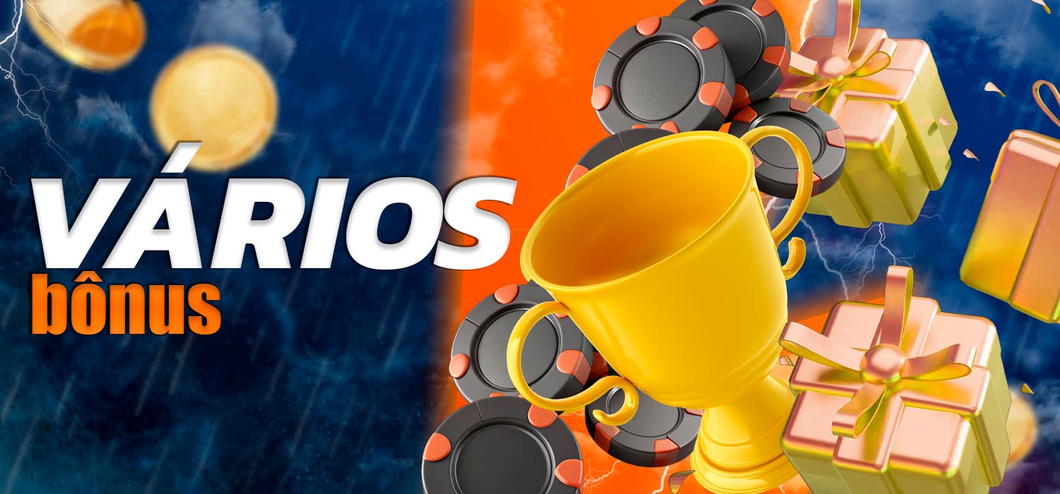 Muitas opções de bônus diferentes no site do cassino.