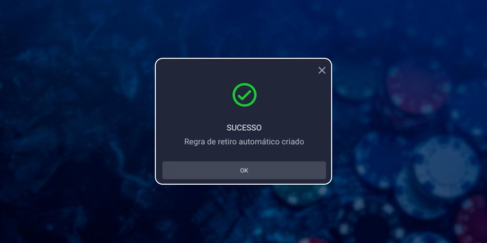 Deposite fundos e conclua o processo.