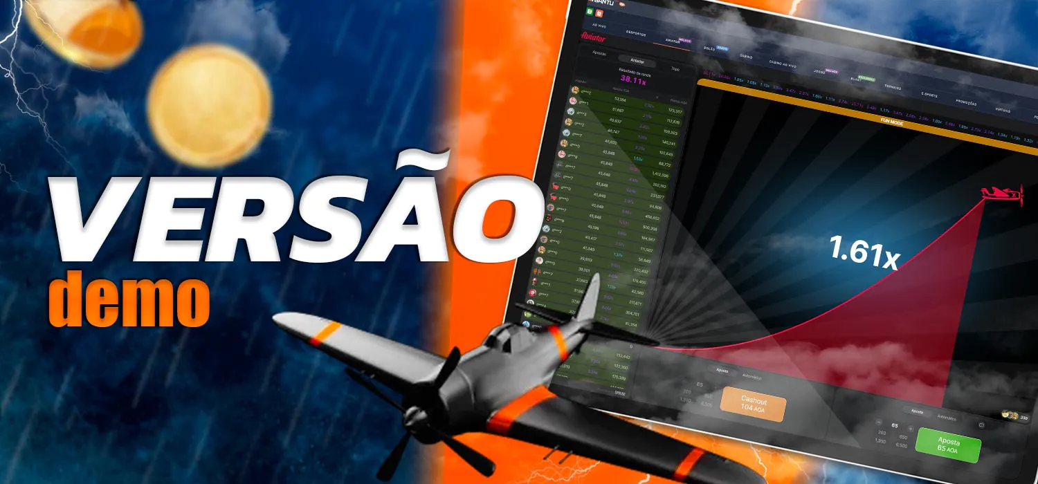 Uma versão demo do jogo Aviator para jogadores.