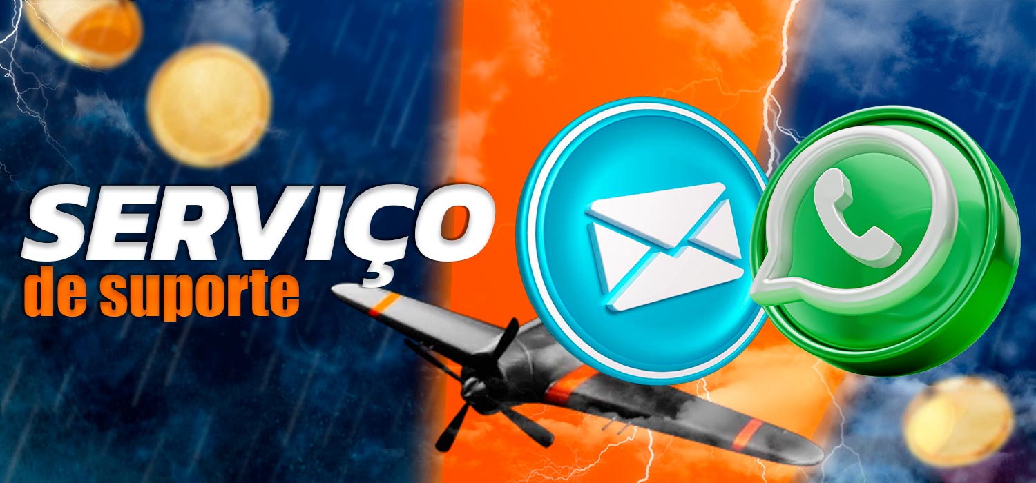 Diferentes opções de suporte.