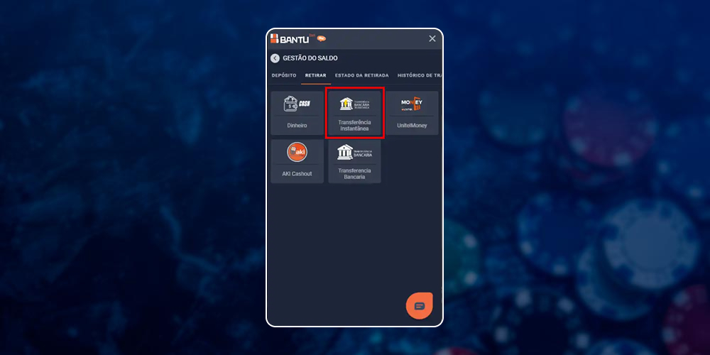 O método mais conveniente para sacar fundos.