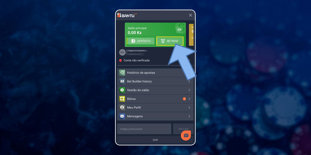 Seção para retirada rápida de dinheiro.